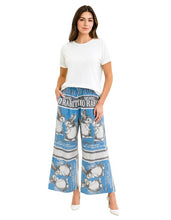 Rabbit vintage feed sack wide-leg cotton pants