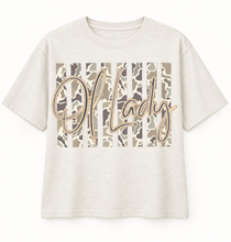 Ol Lady neutral camo oatmeal graphic tee