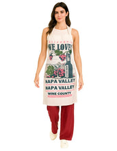 Wine vintage feed sack apron