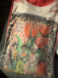 You're Too Much graphic T-shirt with cowgirls and red tulips
