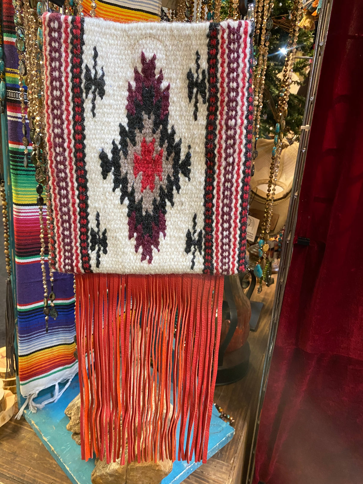 Spirit of the South Saddle Blanket & Leather Fringe Crossbody MM