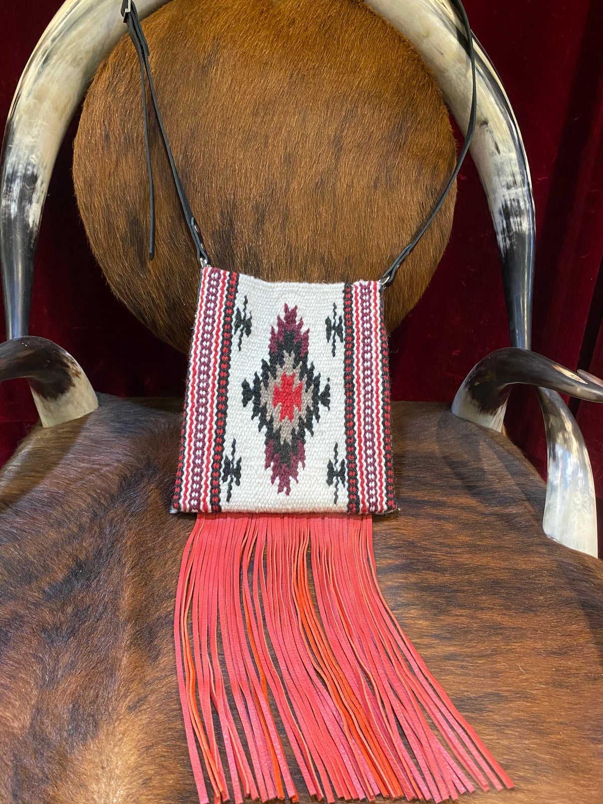 Spirit of the South Saddle Blanket & Leather Fringe Crossbody MM