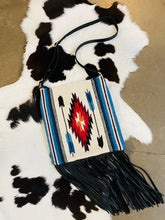 Santa Fe Vintage Saddle Blanket & Leather Fringe Handbag P
