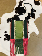 Santa Fe Vintage Saddle Blanket & Leather Fringe Handbag V