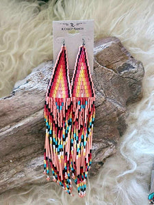 Pink teepee earring