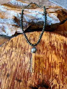 Charcoal Ocean Agate Necklace
