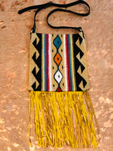 Santa Fe Vintage Saddle Blanket & Leather Fringe Handbag L
