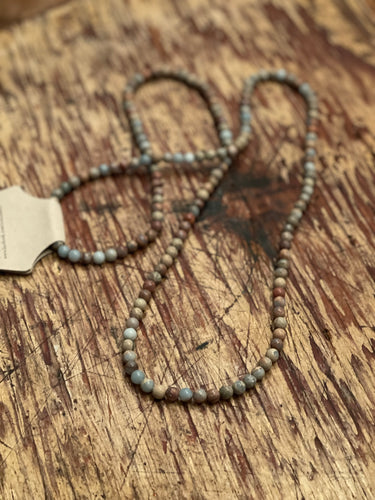 Aqua Terra Stretch Bead Long Necklace