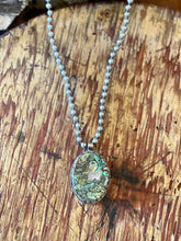 Oval Abalone and Silver Necklace