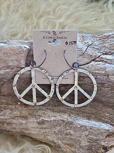 Bronze peace earring