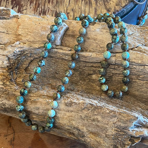 African Turquoise Bead Necklace