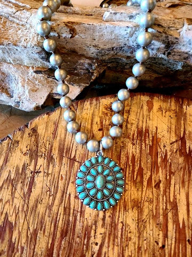 Thick Beaded Turquoise Necklace