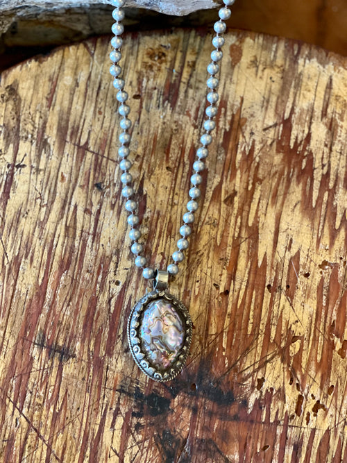 Abalone and Silver Necklace